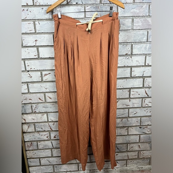 Nanushka | Wide Leg Burnt Orange Pant - Picture 3 of 5